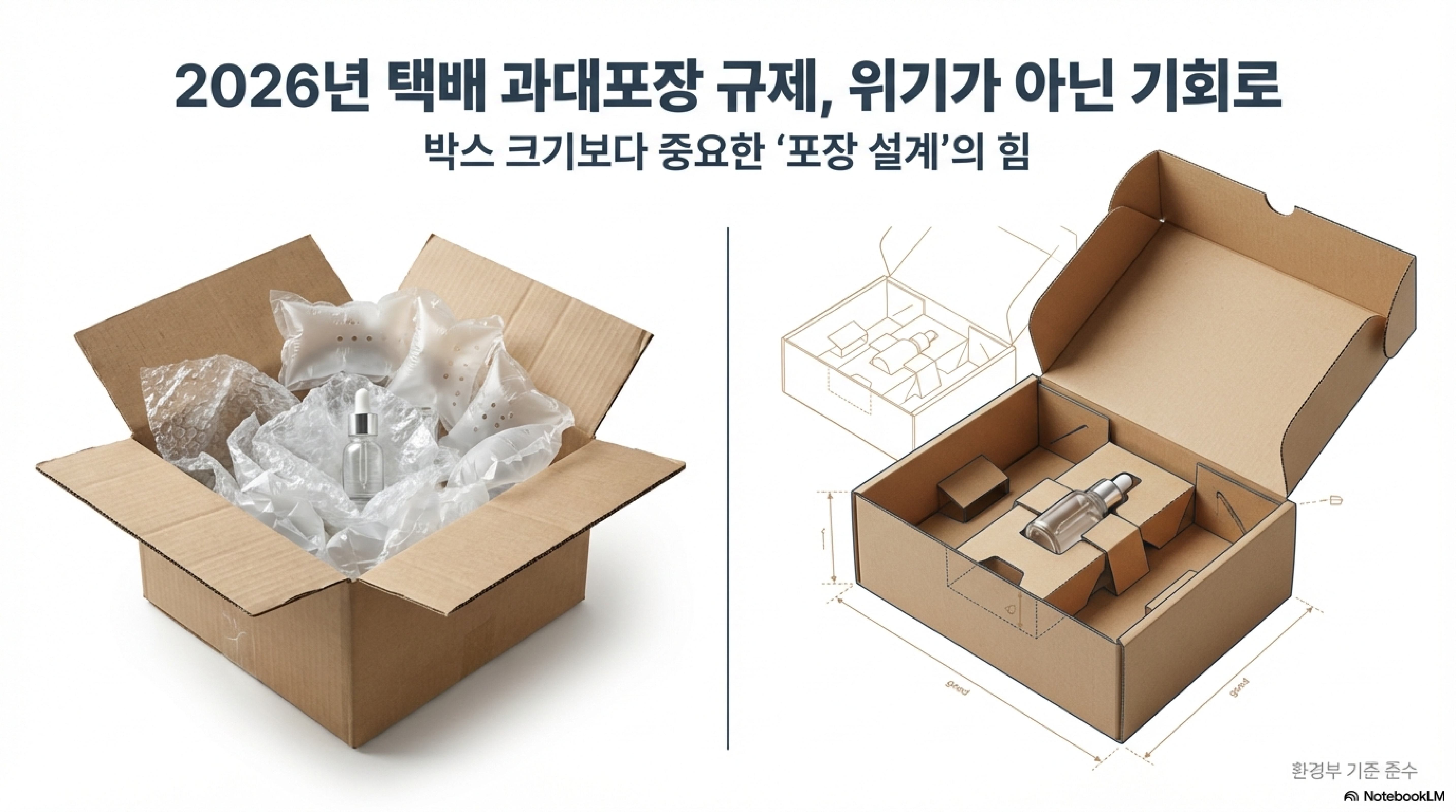 2026년 택배 과대포장 규제, 박스 크기 줄이면 끝일까? 핵심은 ‘포장 설계’